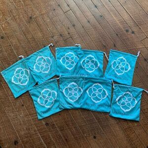 Kendra Scott turquoise 9 empty drawstring dust bags